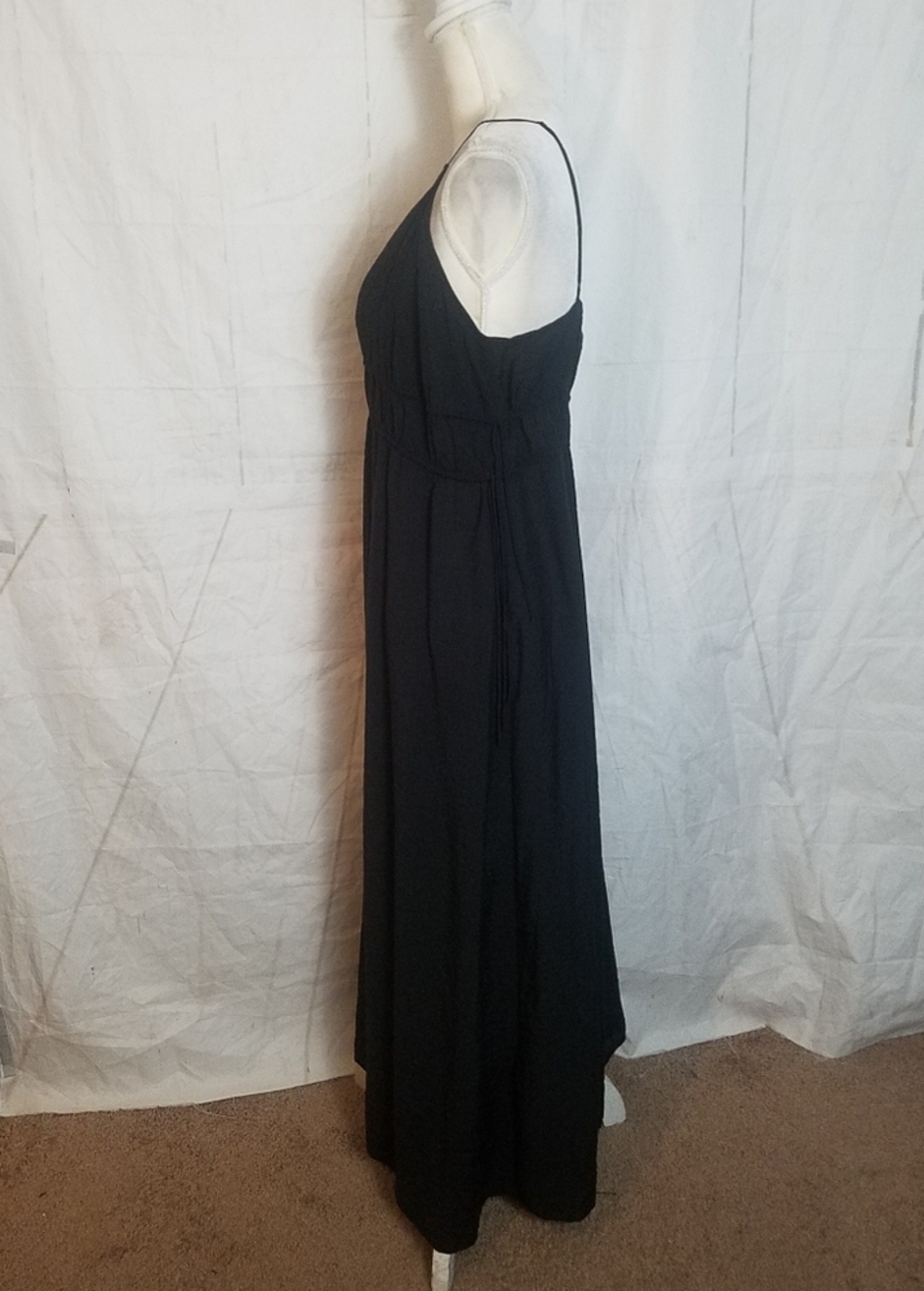 H&m Elegant Black Maxi Slip Dress - Picture 3 of 8